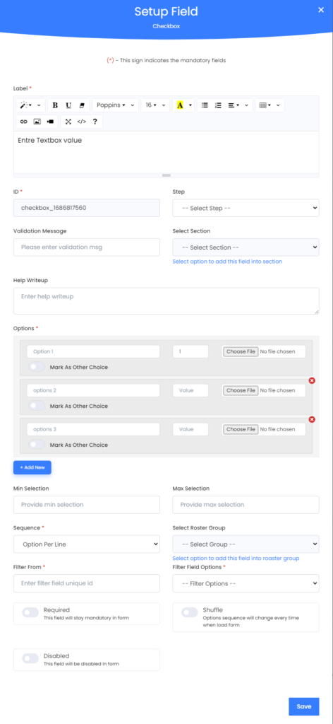 Mastersurvey.ai - Help - Choices Option - Checkbox