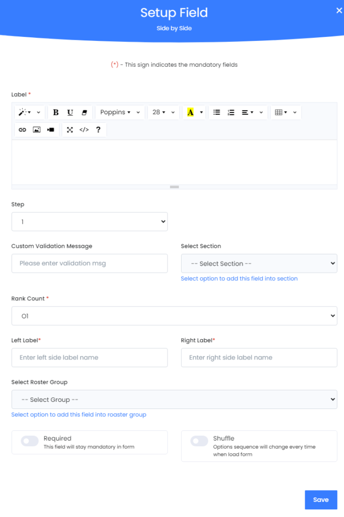 Mastersurvey.ai - Help - Choices Option - Side by Side